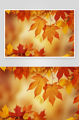 秋天叶子特写抽象自然背景图片