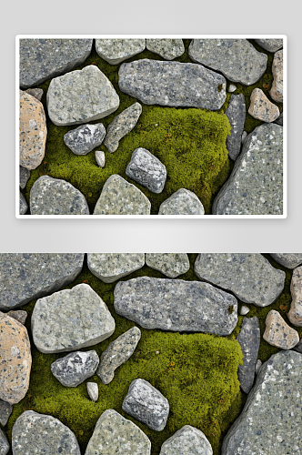 青苔石花岗岩石材青苔纹理背景图片