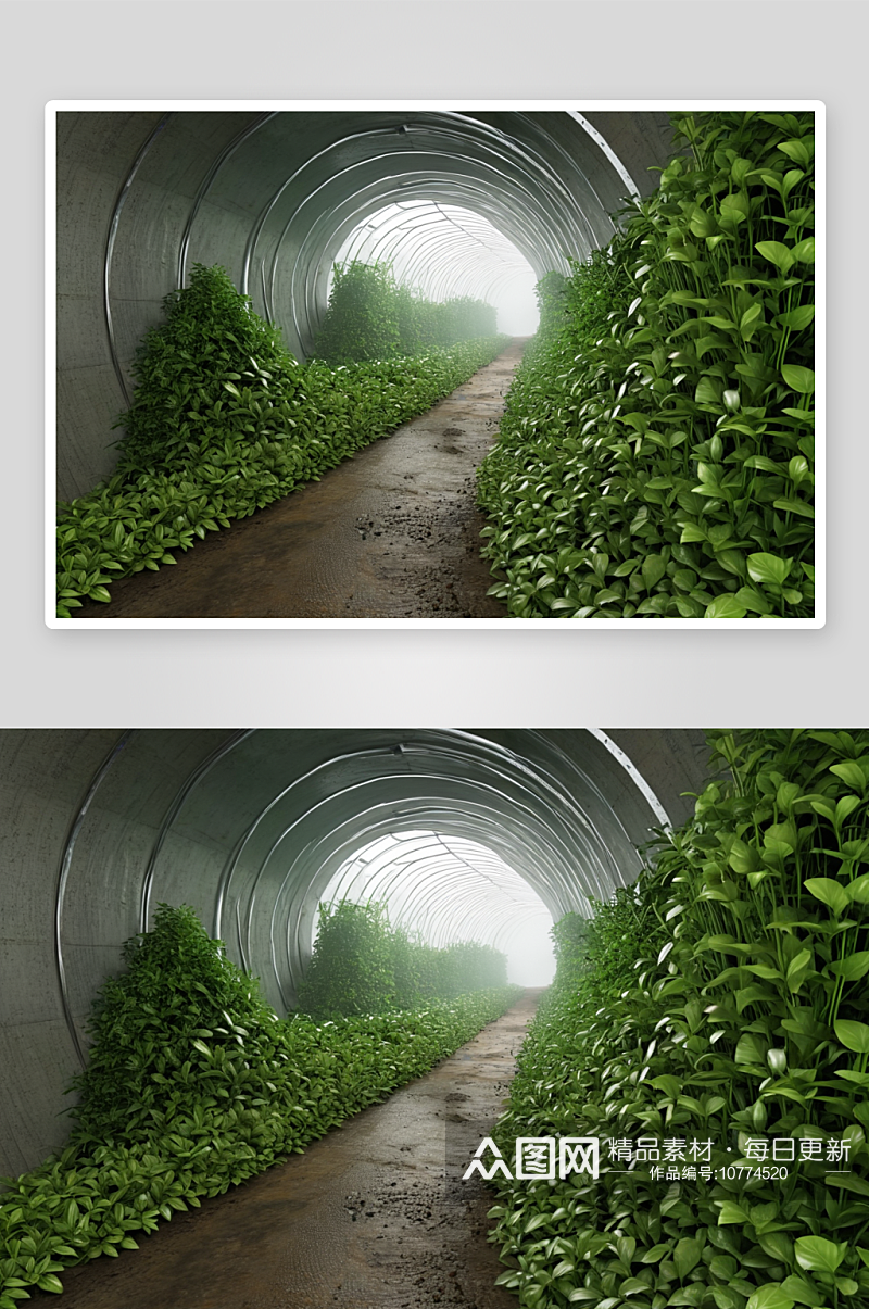 隧道植被植物元素图片素材
