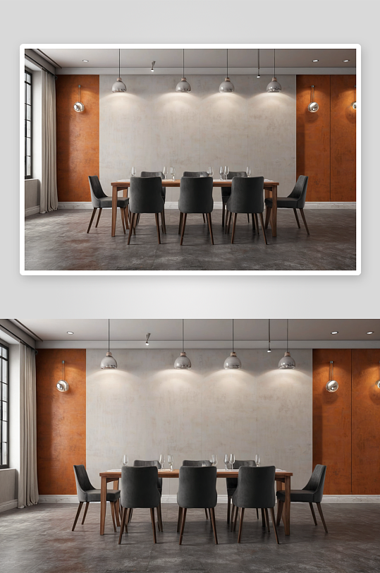 现代餐厅内饰空墙纹理背景图片