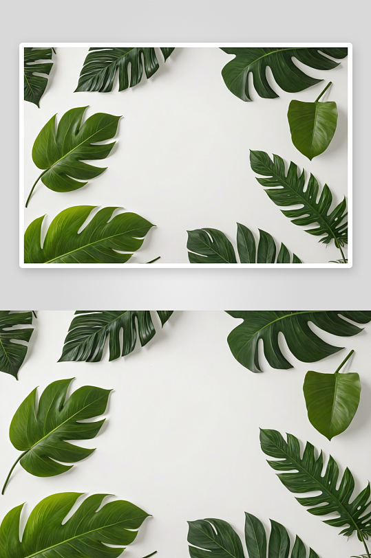 热带叶架植物元素图片