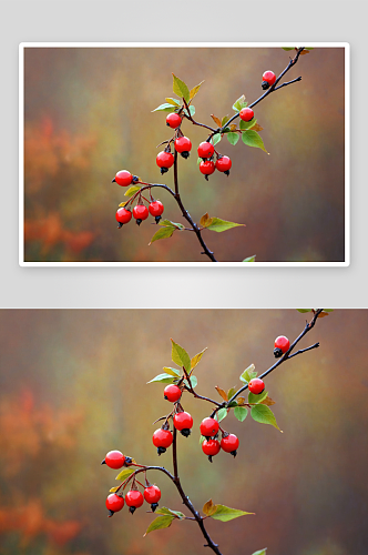 秋天玫瑰果浆果抽象背景纹理图片