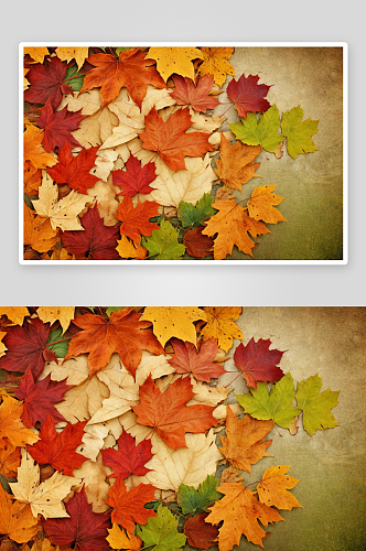 秋色树叶背景秋天收集图片