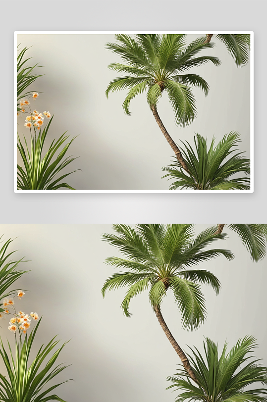 棕榈树花植物元素图片