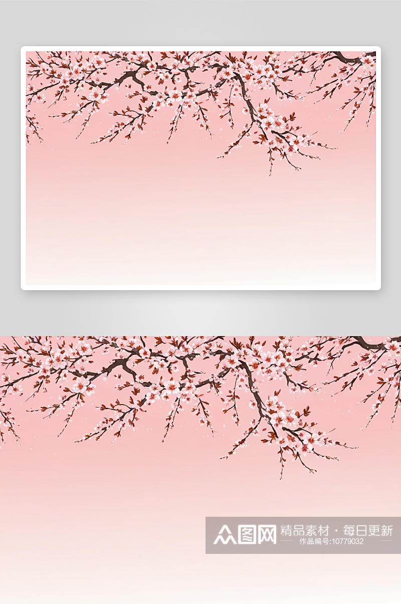 樱花图案背景白天颜色图片素材