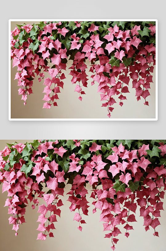 装饰性粉红色美丽常春藤叶子图片