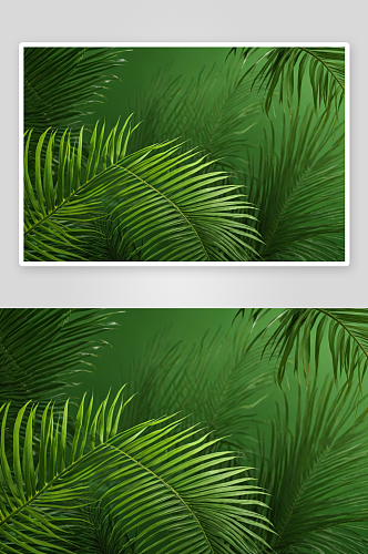 棕榈叶绿色背景树枝叶子图片