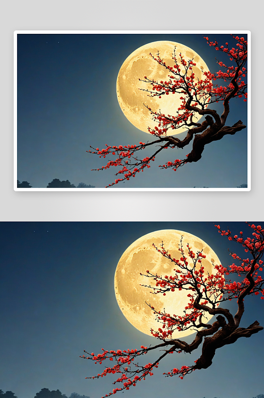 中秋佳节花好月圆图片