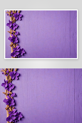 天然木制装饰紫罗兰色纸背景图片