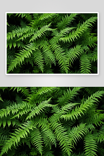 野生蕨类植物绿叶生长荫凉处作背景材料图片