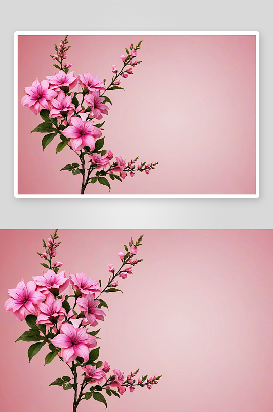 花组成粉花植物元素图片