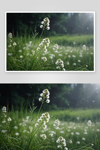 野白草花背景图片