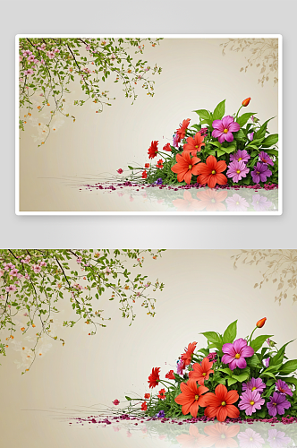 花背景园艺设计元素图片