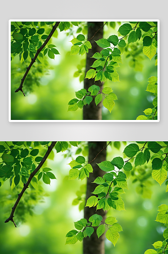 背景材料照片明亮颜色新鲜绿叶图片