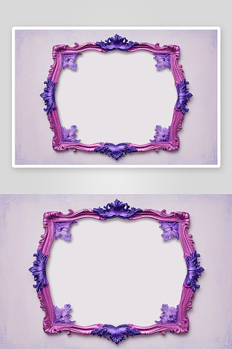 蓝色粉红色紫色紫罗兰花框架图片