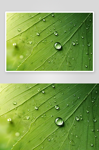叶子水滴植物元素图片