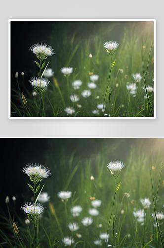 野白草花背景图片