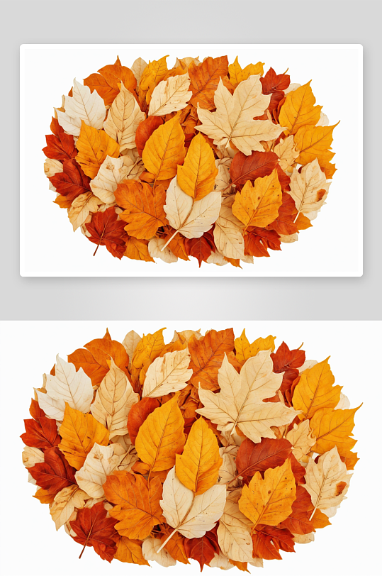 干燥装饰性叶子孤立白色图片