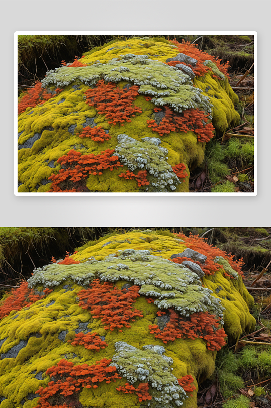 全框彩色苔藓地衣土壤森林岛图片