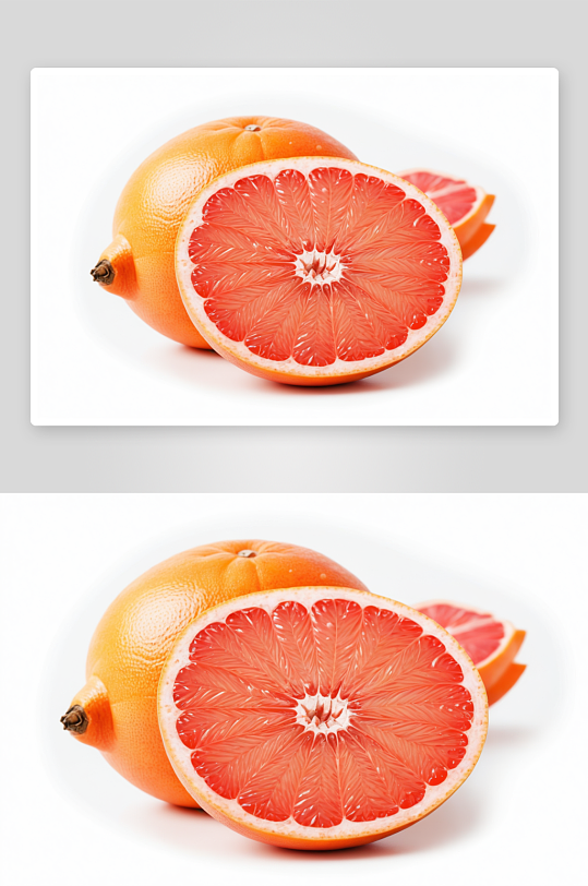 新鲜柚子孤立白色桌子背景图片