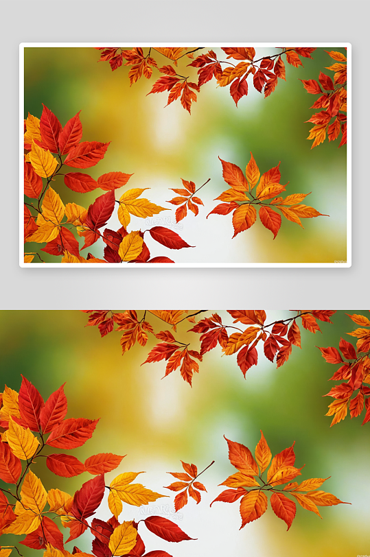 秋天颜色植物元素图片