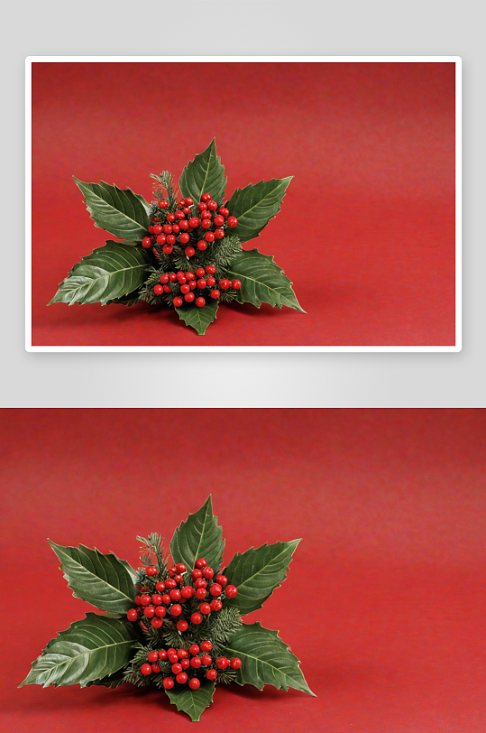 圣诞装饰植物元素图片