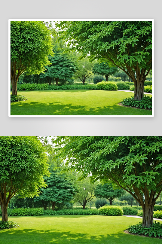 公园绿色植物元素图片