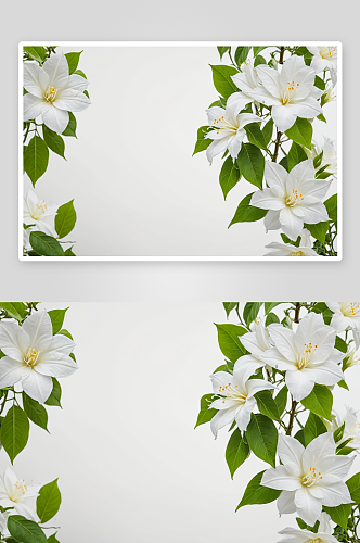 花架茉莉花孤立白色背景花架图片