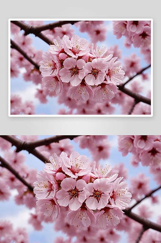 春天盛开樱桃树特定季节图片