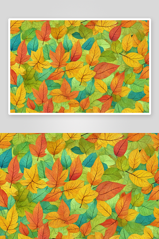抽象多彩树叶背景图案春天季节图片