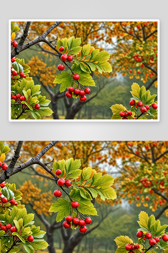 秋楂树高清特写图片