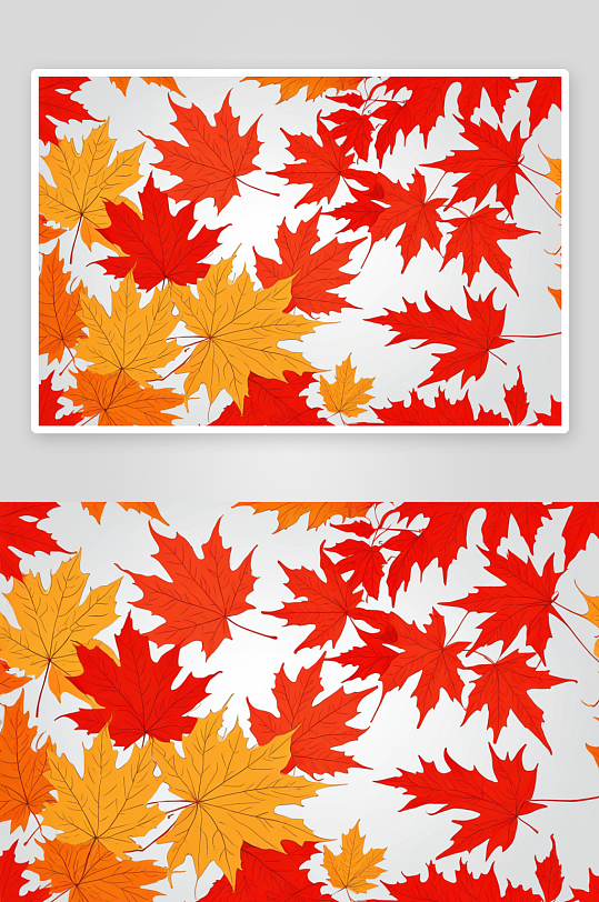 秋天枫树红色叶子图片