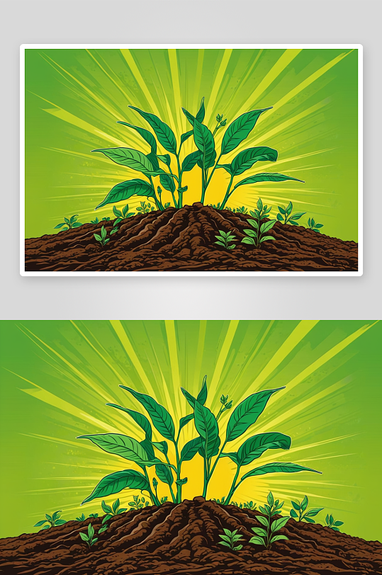 植物生长肥沃土壤阳光绿色背景图片