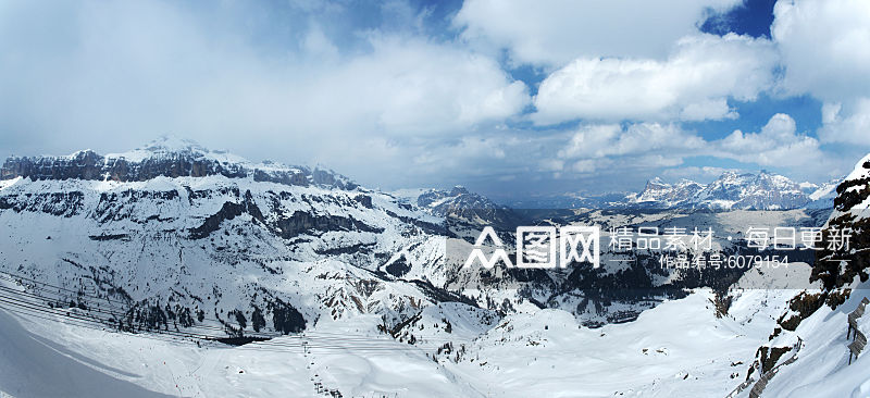 自然风景雪山山峰素材