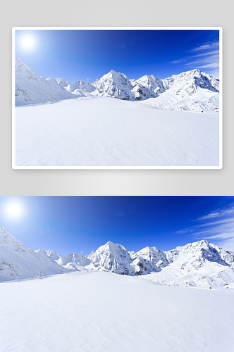 自然风景雪山山峰