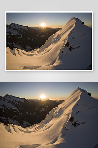 自然风景雪山山峰