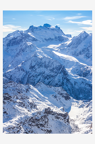 自然风景雪山山峰