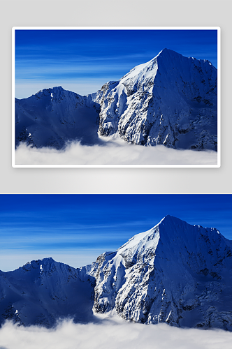 自然风景雪山山峰