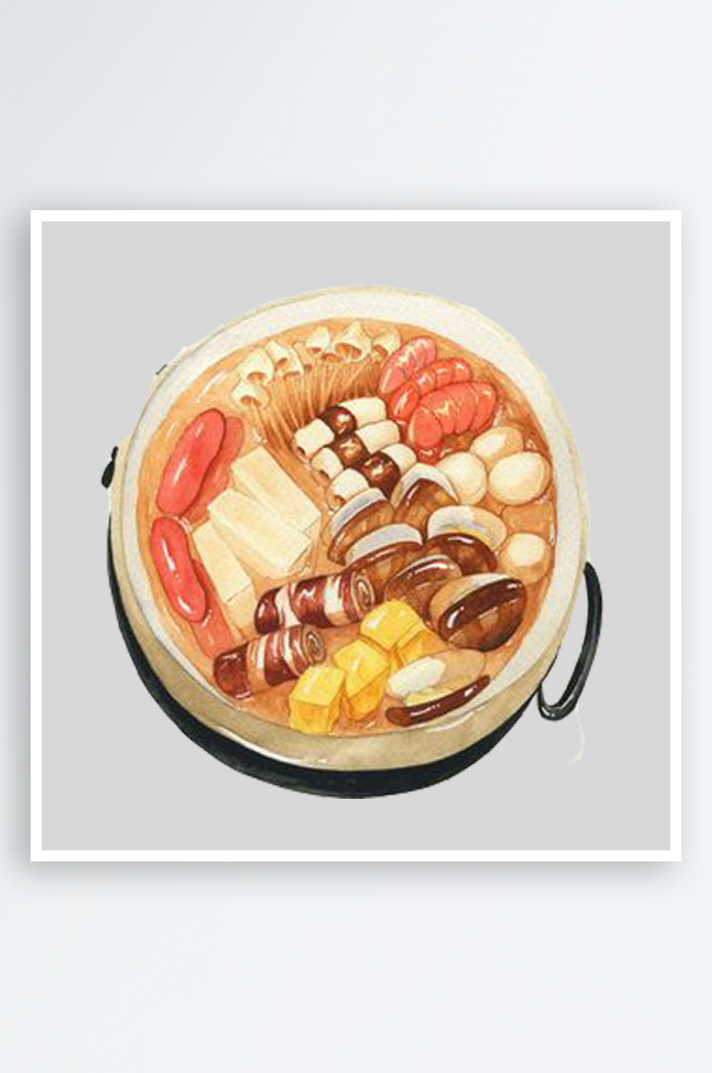 美食免抠图手绘火锅素材素材