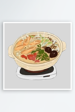 美食免抠图手绘火锅素材