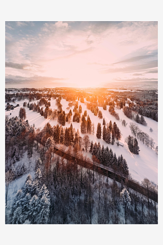 大雪纷纷冬天雪景