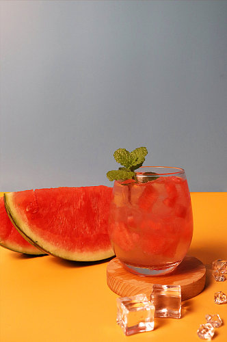 美味水果饮料果茶小清新插图夏季摄影照片