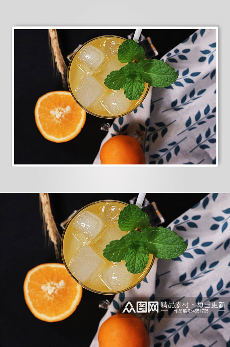 橙汁饮料饮料果茶插图夏季摄影照片素材