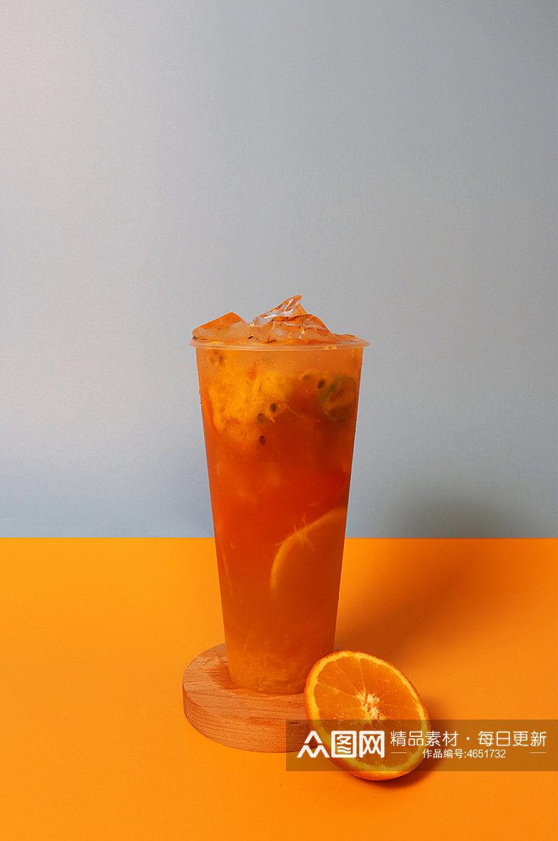 橙汁奶茶饮料果茶插图夏季摄影照片素材
