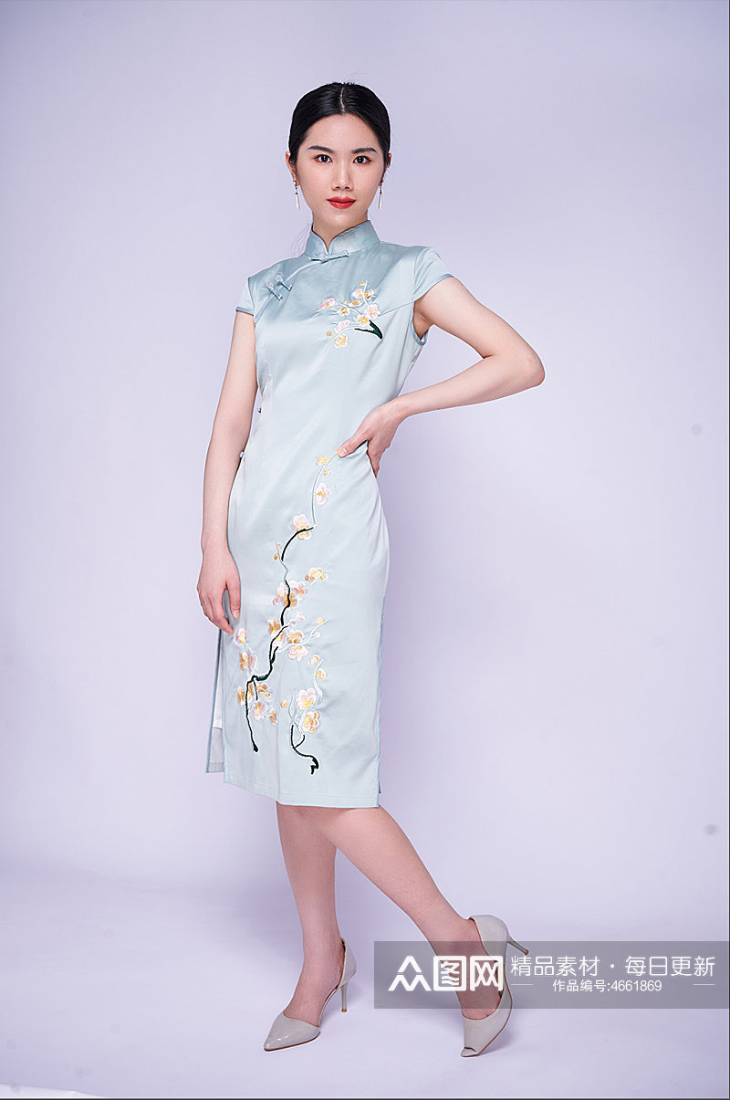 国潮女性旗袍造型商业摄影图片照片素材