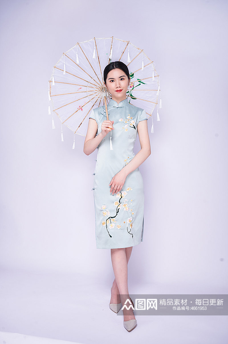 中式高贵典雅旗袍美女商业摄影图片照片素材