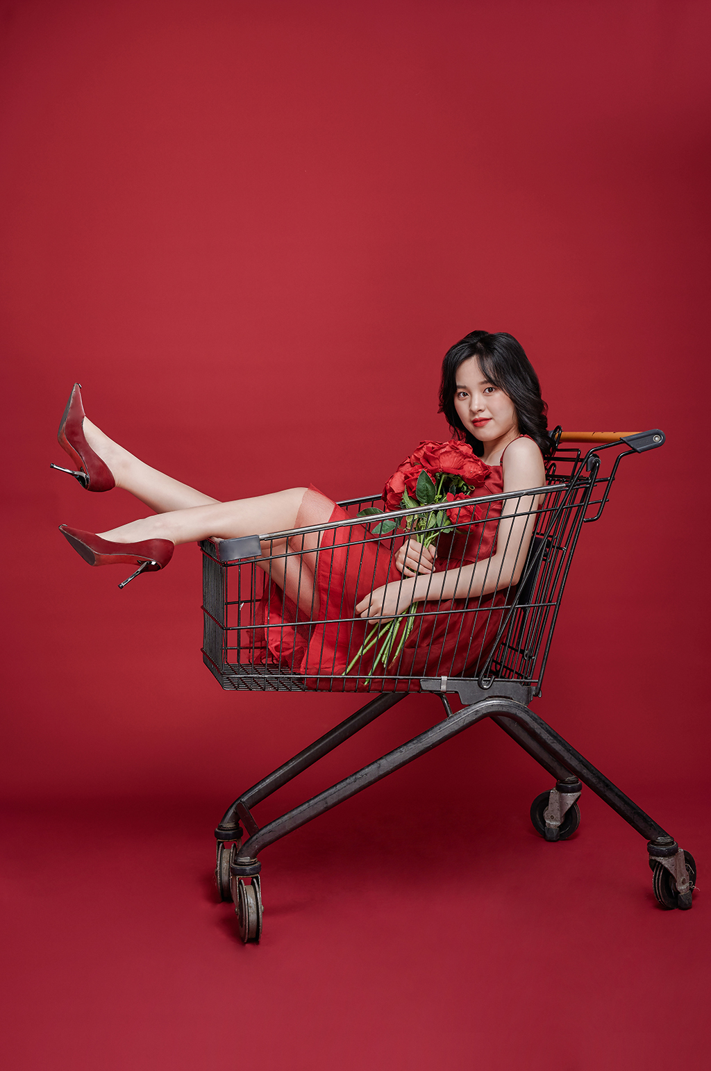情人节女神妇女节女性购物精修人物摄影图片素材