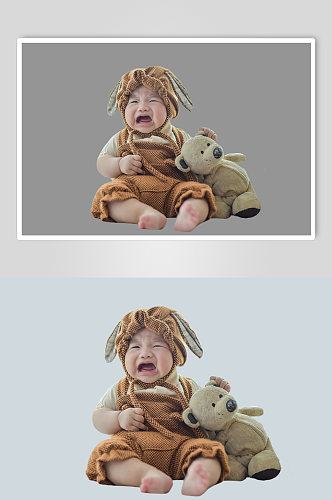 哭泣宝宝娃娃母婴儿童人物PNG摄影图元素