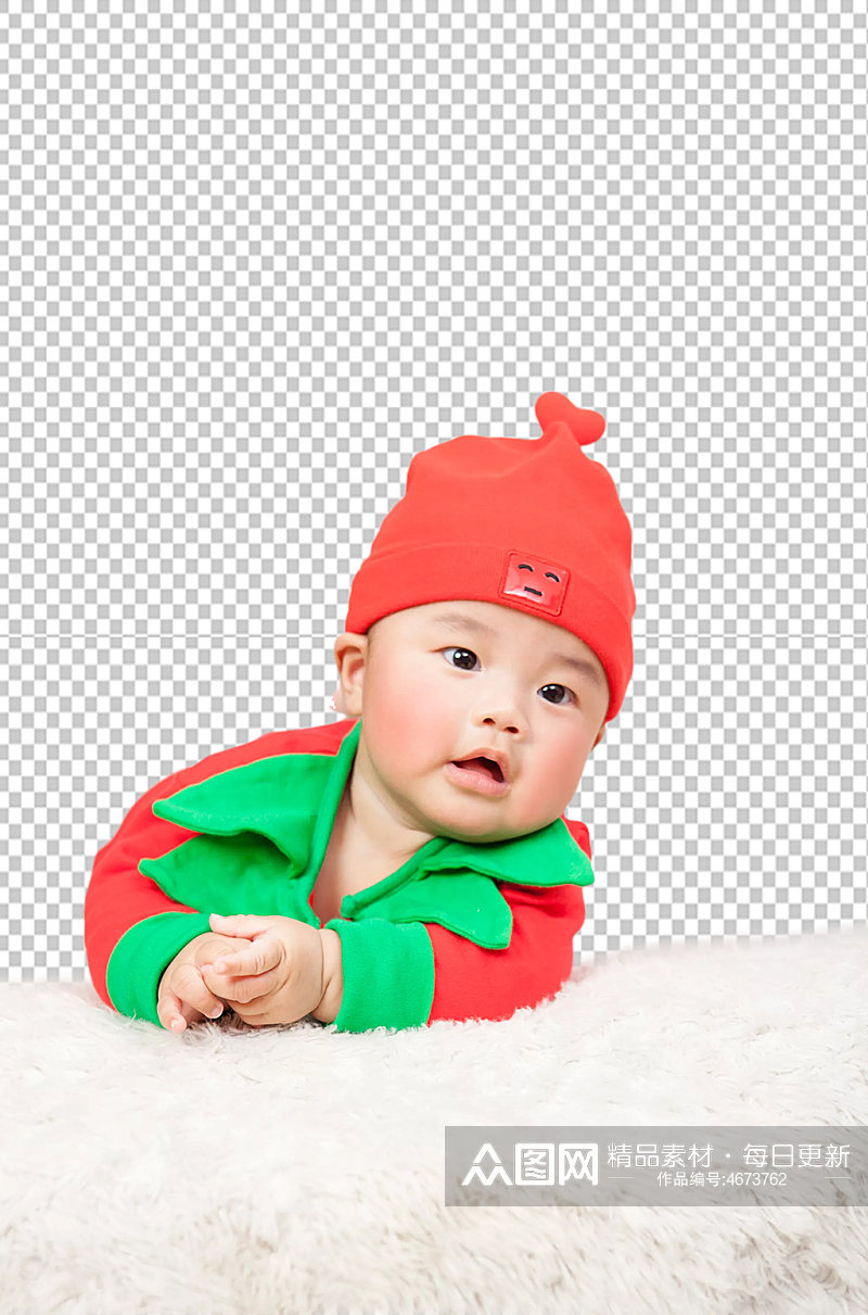 草莓服装宝宝母婴儿童人物PNG摄影图元素素材