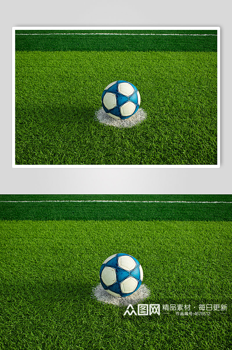 绿色白对角点足球运动场摄影图照片素材